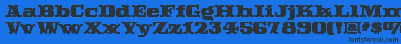 Rutin Font – Black Fonts on Blue Background