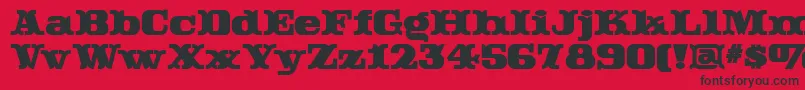 Rutin Font – Black Fonts on Red Background