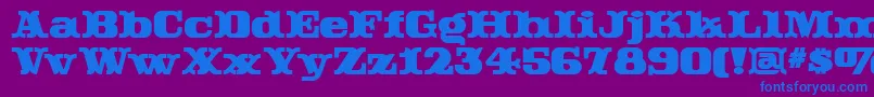 Rutin Font – Blue Fonts on Purple Background