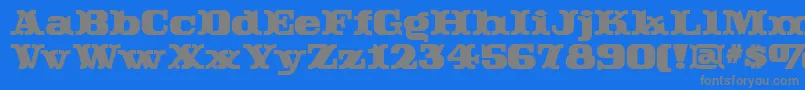 フォントRutin – 青い背景に灰色の文字