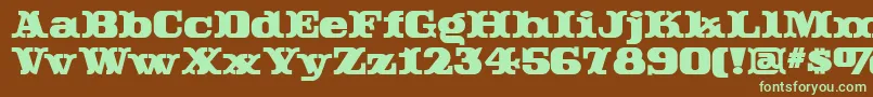 Rutin Font – Green Fonts on Brown Background