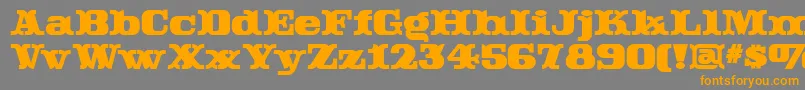 Rutin Font – Orange Fonts on Gray Background