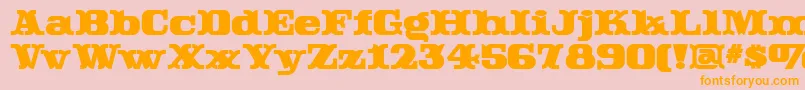 Rutin Font – Orange Fonts on Pink Background