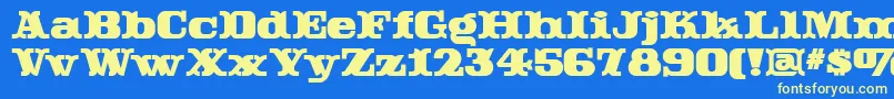 Rutin Font – Yellow Fonts on Blue Background