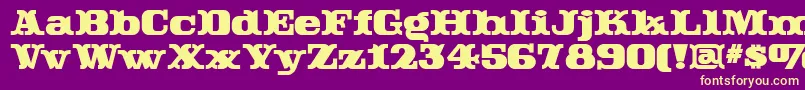 Rutin Font – Yellow Fonts on Purple Background