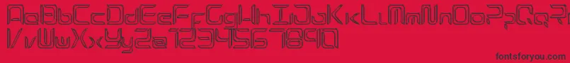 ExynosReflecter Font – Black Fonts on Red Background