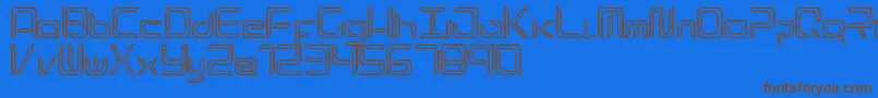 ExynosReflecter Font – Brown Fonts on Blue Background
