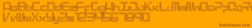 ExynosReflecter Font – Brown Fonts on Orange Background