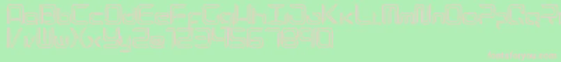 ExynosReflecter Font – Pink Fonts on Green Background