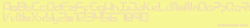 ExynosReflecter Font – Pink Fonts on Yellow Background