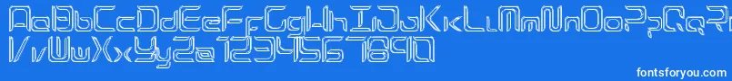 ExynosReflecter Font – White Fonts on Blue Background