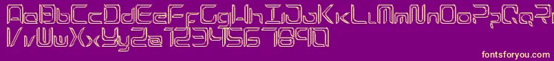 ExynosReflecter Font – Yellow Fonts on Purple Background