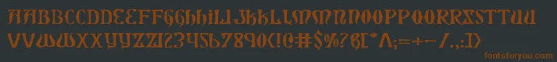 XiphosExpanded Font – Brown Fonts on Black Background