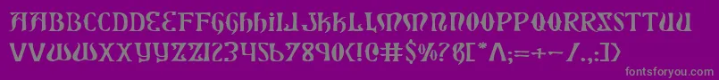 XiphosExpanded Font – Gray Fonts on Purple Background