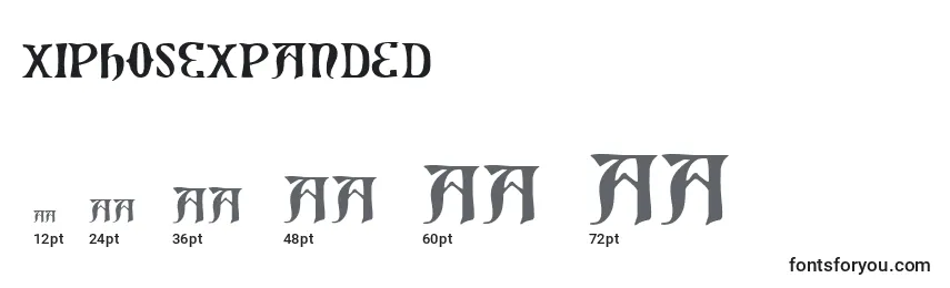 Größen der Schriftart XiphosExpanded