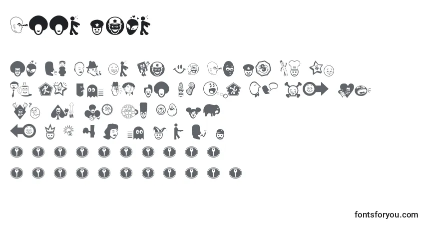 Schriftart Good Head – Alphabet, Zahlen, spezielle Symbole