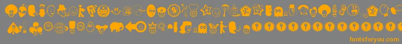 Good Head Font – Orange Fonts on Gray Background