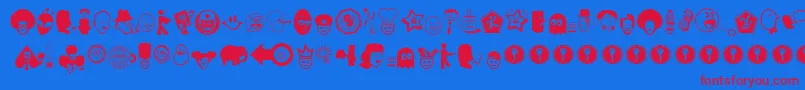 Good Head Font – Red Fonts on Blue Background