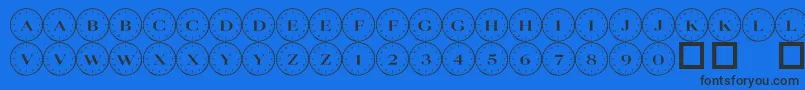 101 Compass Font – Black Fonts on Blue Background