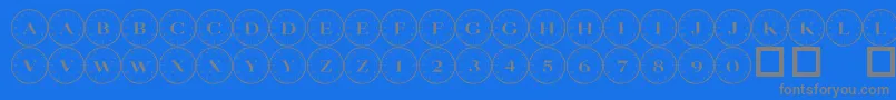 101 Compass Font – Gray Fonts on Blue Background