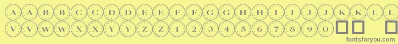 Czcionka 101 Compass – szare czcionki na żółtym tle