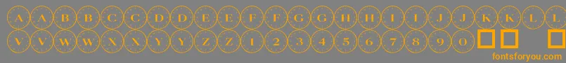 101 Compass Font – Orange Fonts on Gray Background