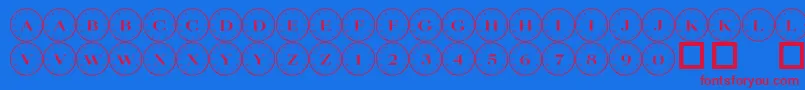 Шрифт 101 Compass – красные шрифты на синем фоне