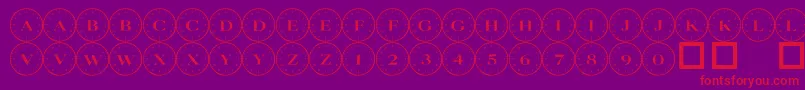 101 Compass Font – Red Fonts on Purple Background