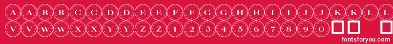 fuente 101 Compass – Fuentes Blancas Sobre Fondo Rojo