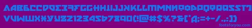 Nyet Font – Blue Fonts on Purple Background