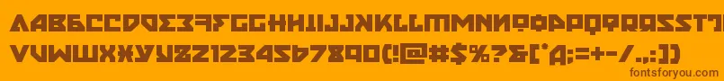 Czcionka Nyet – brązowe czcionki na pomarańczowym tle
