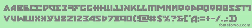 フォントNyet – 緑の背景に灰色の文字