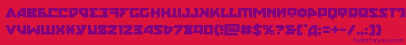 Nyet Font – Purple Fonts on Red Background