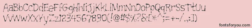 Trainwrecklite Font – Black Fonts on Pink Background