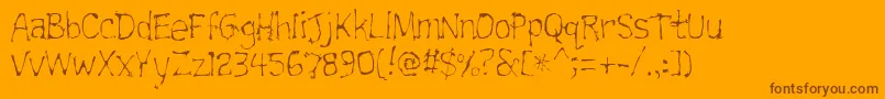 More about Trainwrecklite Font Trainwrecklite Font – Brown Fonts on Orange Background