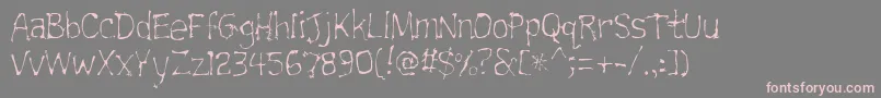 Trainwrecklite Font – Pink Fonts on Gray Background