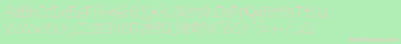 Trainwrecklite Font – Pink Fonts on Green Background