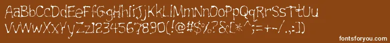 Trainwrecklite Font – White Fonts on Brown Background