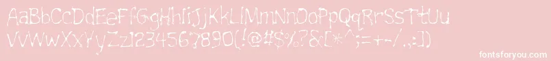 Trainwrecklite Font – White Fonts on Pink Background