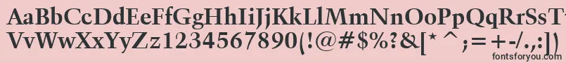 Kuenstler480BoldBt Font – Black Fonts on Pink Background
