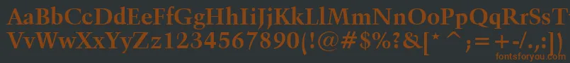 Kuenstler480BoldBt-fontti – ruskeat fontit mustalla taustalla