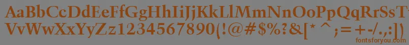 Kuenstler480BoldBt Font – Brown Fonts on Gray Background