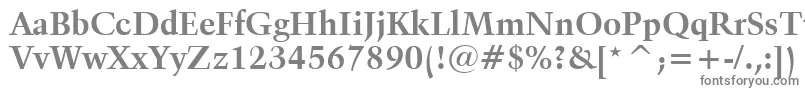 Kuenstler480BoldBt Font – Gray Fonts on White Background