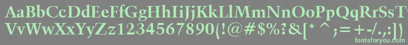 Шрифт Kuenstler480BoldBt – зелёные шрифты на сером фоне