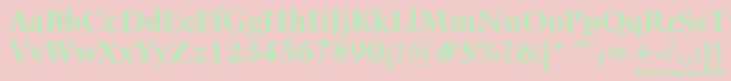 Kuenstler480BoldBt Font – Green Fonts on Pink Background