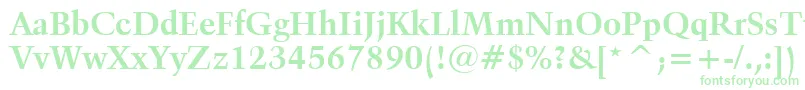 フォントKuenstler480BoldBt – 白い背景に緑のフォント
