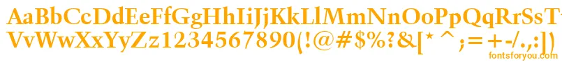 Czcionka Kuenstler480BoldBt – pomarańczowe czcionki