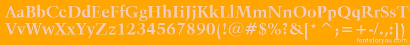 Kuenstler480BoldBt Font – Pink Fonts on Orange Background