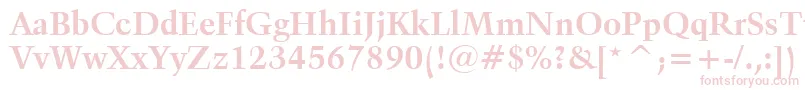 フォントKuenstler480BoldBt – 白い背景にピンクのフォント