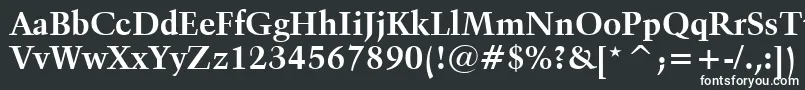 Kuenstler480BoldBt-fontti – valkoiset fontit mustalla taustalla